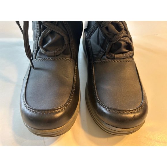 Women's Totes Quilted Claudia Size 7M Pewter Grey Lace Up Zipper - Picture 3 of 8